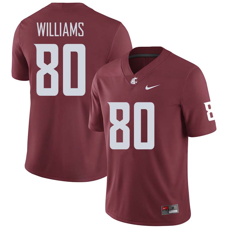 Washington State Cougars #80 Dom Williams College Football Jerseys Sale-Crimson